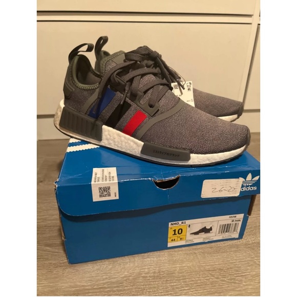 adidas Other - Mens Adidas NMD Grey Scarlet Blue Size 10!